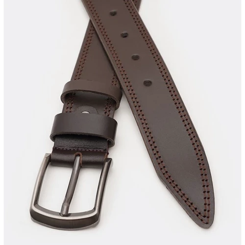 Чоловічий ремінь Borsa Leather коричневий (V1115FX22-brown): Стать Мужской