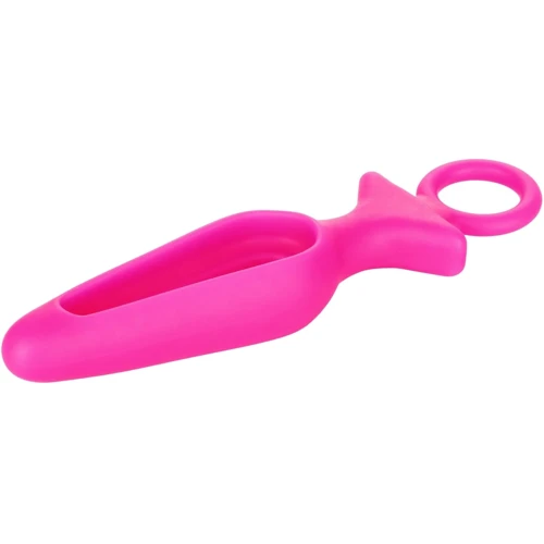 Анальная пробка Pipdream Silicone Groove Probe, 10,25х3,25 см, розовый