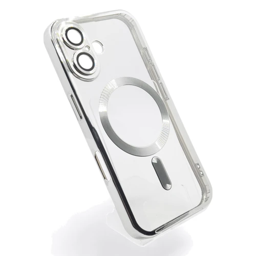 Чехол для iPhone BeCover Chrome Case with MagSafe Silver for iPhone 16 (712073): Материалы Термополиуретан
