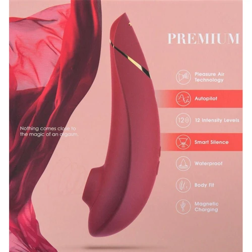 Вакуумный клиторальный стимулятор Womanizer Premium Red
