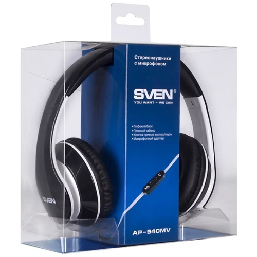 Наушники SVEN AP-940MV Black/White: Чувствительность (дБ) 105