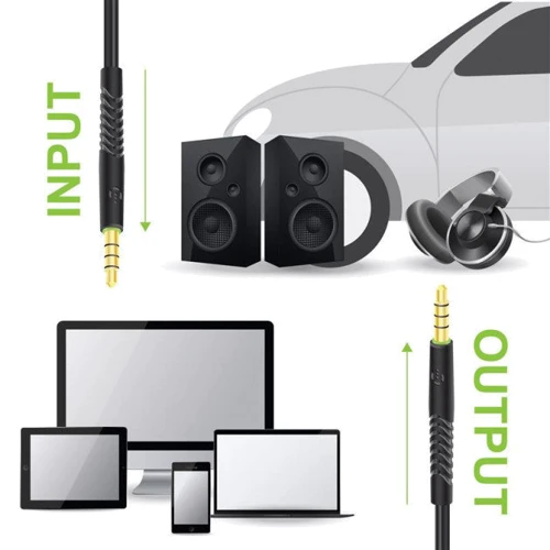 Кабель Intaleo Audio Cable AUX 1.2m Black (CBFLEXA1): Длина 1.2 м