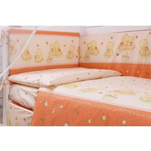Постельный комплект 7 эл. Twins Comfort New 4051-C-118, Игрушки, терракотовый