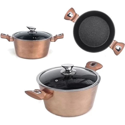 Кастрюля Berlinger Haus Metallic Line Rose Gold Edition с крышкой 6.1л (BH 1516N): Объем, л 6.1