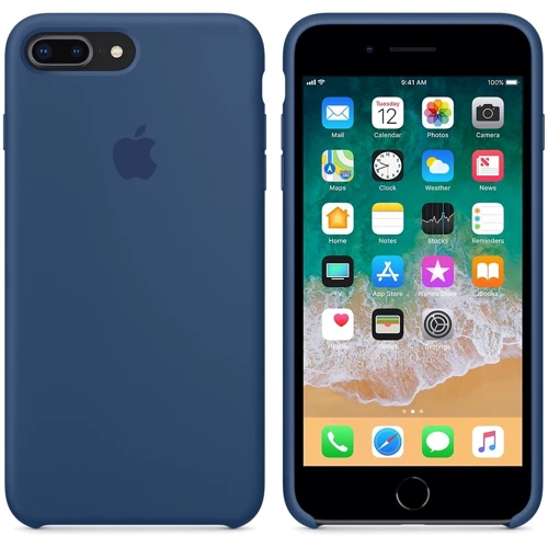 Чехол для iPhone Apple Silicone Case Blue Cobalt (MQH02) for iPhone 8 Plus/iPhone 7 Plus: Тип чехла накладка на заднюю часть