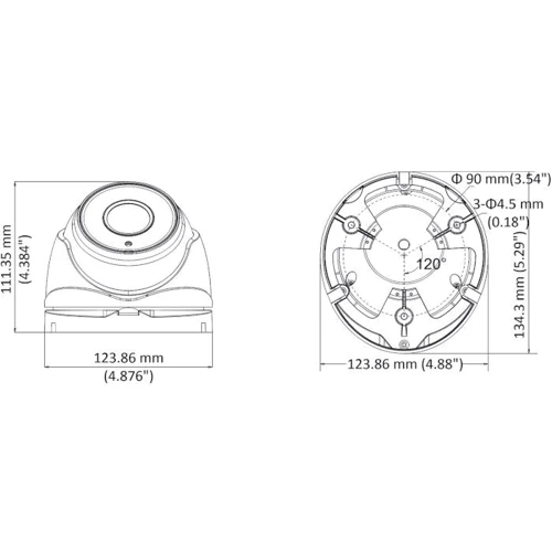 Hikvision DS-2CE56D8T-IT3ZE: Тип корпуса купольная