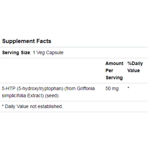 Now Foods 5-HTP гідроксітріптофана, 50 mg, 180 Veg Capsules (NOW-00101): Стать унісекс