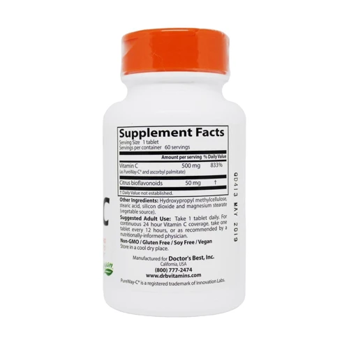 Doctor's Best Pure Way-C 60 tabs 12-часовой витамин С: Тип Витамин C