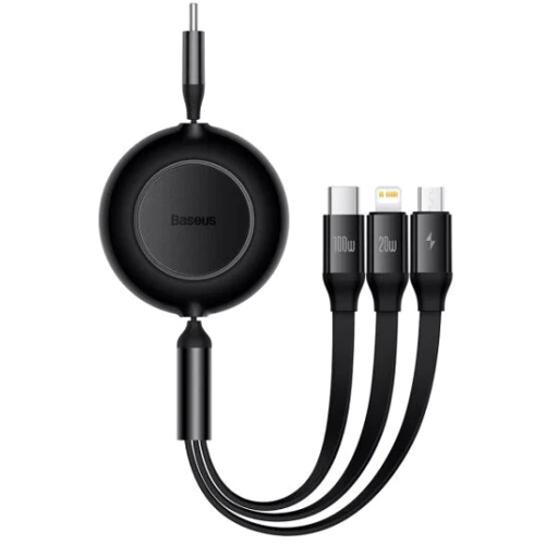 Кабель Baseus Cable USB-C to Micro USB/Lightning/Type-C Bright Mirror 2 Series 100W 1.1m Black (CAMJ010201) фото 5