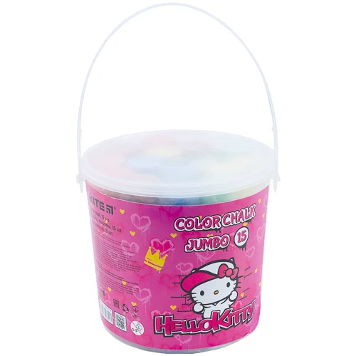 Крейда кольорова Kite Jumbo Hello Kitty 15 шт (HK21-074)