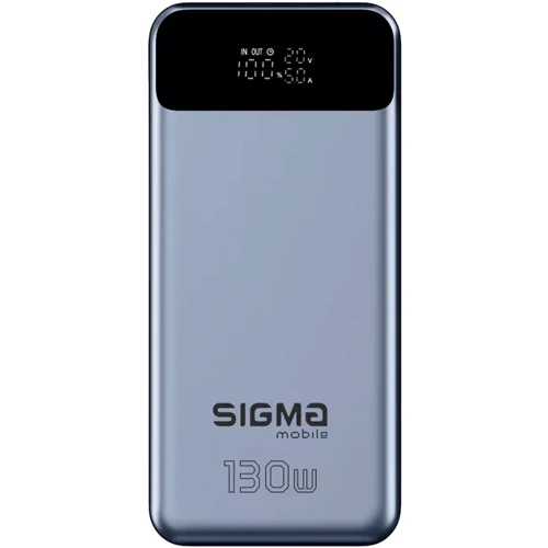 Внешний аккумулятор Sigma Power Bank 30000mAh mobile X-power 130W Silver (SI30A7QLX): Емкость батареи, мАч 30000