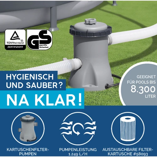 Бассейн Bestway каркасный 400-211-81 см (56424) фильтр-насос фото 4