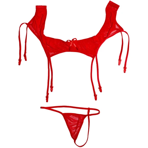 Пояс для чулок + стринги NDS 9905-2 Red M/L (23580)