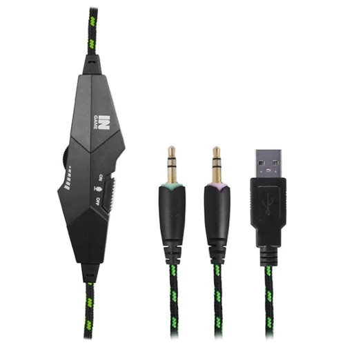 Наушники Gemix N2 Black/Green: Дополнительно регулятор громкости
