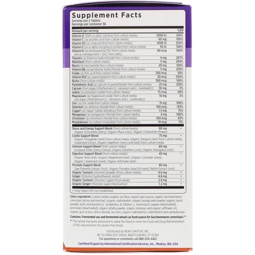 New Chapter, Every Man Multivitamin, 72 tablets (NCR-0323): Тип мультивітаміни