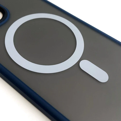 Чохол для iPhone Mobile Case TPU+PC Metal Buttons with MagSafe Blue для iPhone 12 / 12 Pro: Матеріали поликарбонат и полиуретан