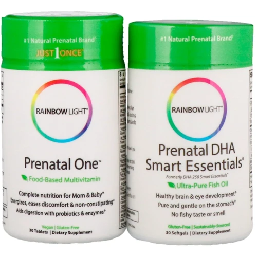 Rainbow Light Prenatal Daily Duo: Prental One + DHA 30 tab + 30 SG Витамины + Рыбий жир для беременных: Тип Мультивитамины