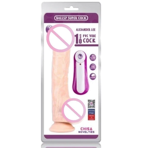 Реалистичный вибратор на присоске GHISA Alexander Lee 10'' Vibrating Dildo - Flesh, 291714
