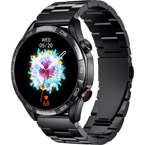 Смарт-часы Haylou Solar 5 (LS20) Black (Silicone + Stainless Steel Strap): Фитнес-функции Секундомер, Пульсоксиметр, Пульсометр, Шагомер, Подсчет калорий