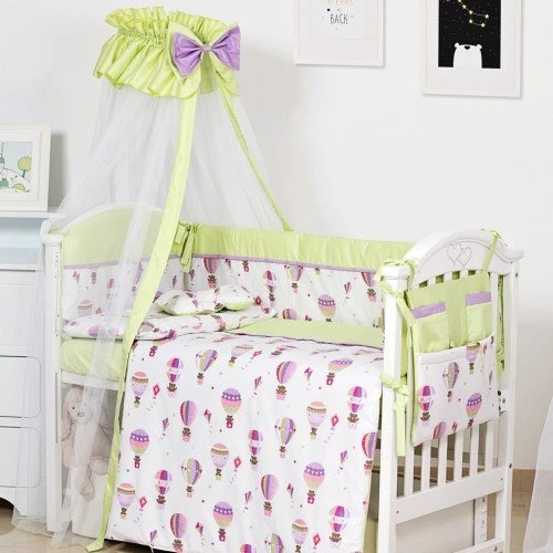 Постельный комплект 8 эл. Twins Modern ІІ 4028-P-113, Воздушный шар, зеленый