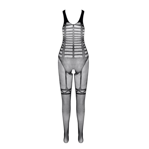 Сетчатый телесный бодистокинг-боди с рисунком Casmir CA005