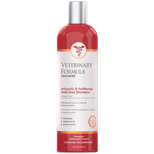 Шампунь Veterinary Formula Advanced Antiseptic&Antifungal Shampoo лечебный для собак и котов 473 мл (53954)