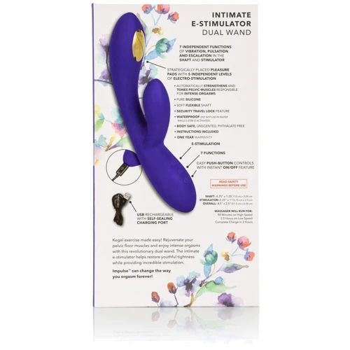CalExotics Impulse Estim Dual Wand электростимулятор кролик с вибрацией, 12x3.25 см