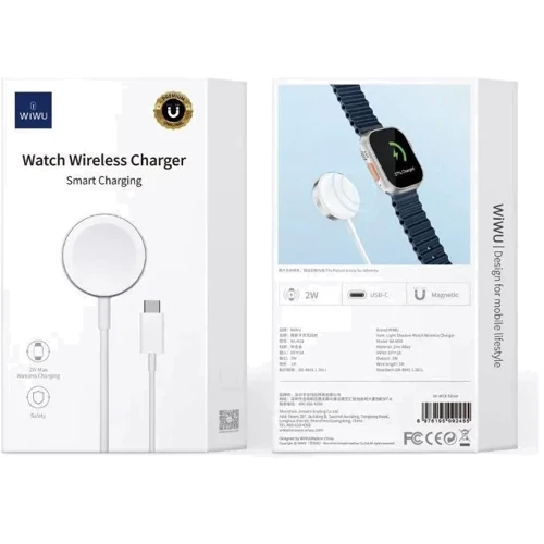 Аксесуар для Watch WIWU Apple Watch Magnetic USB-C Charging Cable White (Wi-M18) фото 5