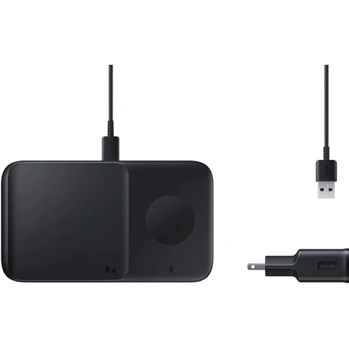 Зарядний пристрій Samsung Wireless Charger Duo (with TA) Black for Smartphones and Galaxy Watch (EP-P4300TBRGRU): Кількість USB-портів немає