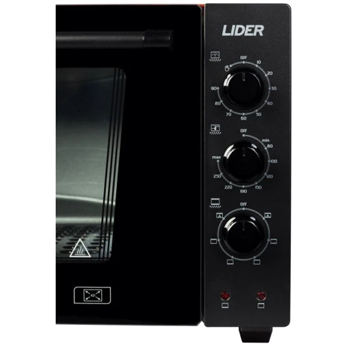 Электродуховка настольная LIDER 4223 LUX BLACK-RED фото 8