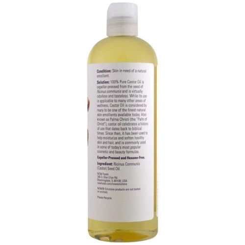 NOW Foods Castor Oil Кетамін 473 мл