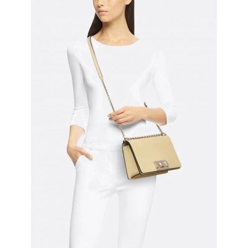 Женская сумка кросс боди Furla Mimi' Mini Crossbody светло-желтая (1045374): Фактура Матовая, Зернистая