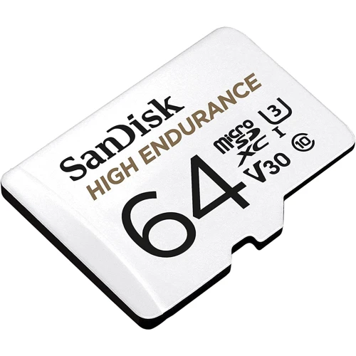 Карта пам'яті SanDisk 64GB microSDXC Class 10 UHS-I U3 V30 High Endurance + adapter (SDSQQNR-064G-GN6IA): Обсяг 64 ГБ