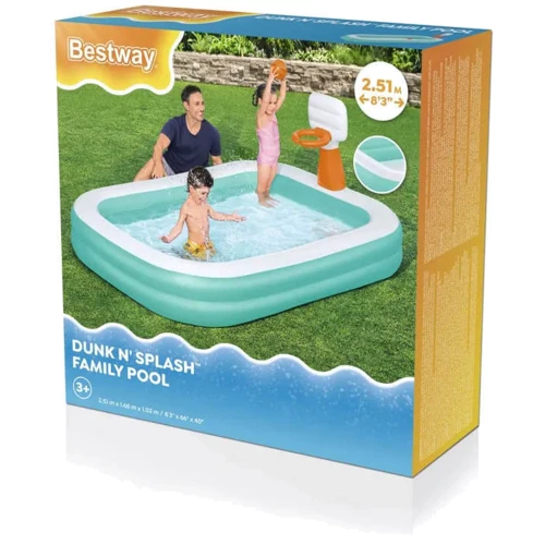 Басейн надувний дитячий Dunk'N Splash Bestway 251x168x102 см (54445) фото 1