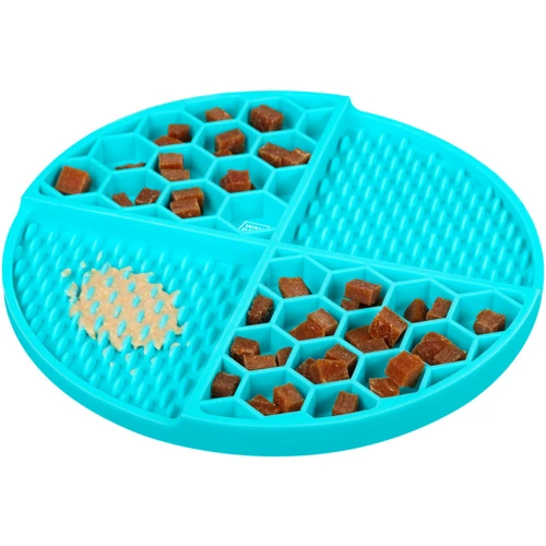 Коврик Waudog Silicone для слизывания и медленного кормления 211х211х30 мм Голубой (23502): Тип Лизательные коврики