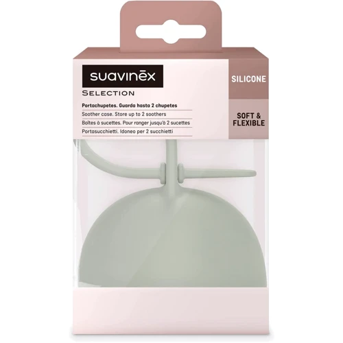 Футляр для пустышки силиконовый Suavinex Colour Essence зеленый (401536)