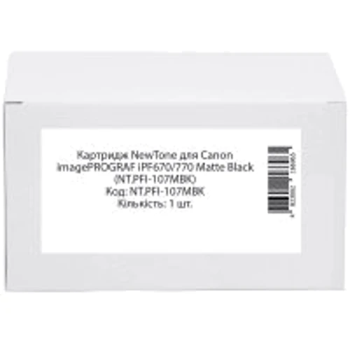 Картридж NewTone Canon imagePROGRAF iPF670/770 Matte Black (NT.PFI-107MBK)