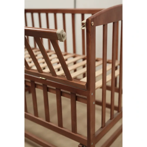 Кровать VALERI на шарнирах с откидной боковиной на подшипнике (600x1200) (бук)