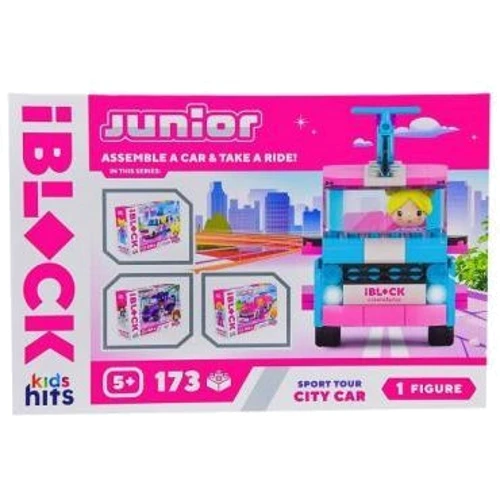 Конструктор IBLOCK Junior Kids hits Дівчатка Спорт Тур Міський автомобіль (KH08/002/4): Кількість деталей, шт. 173
