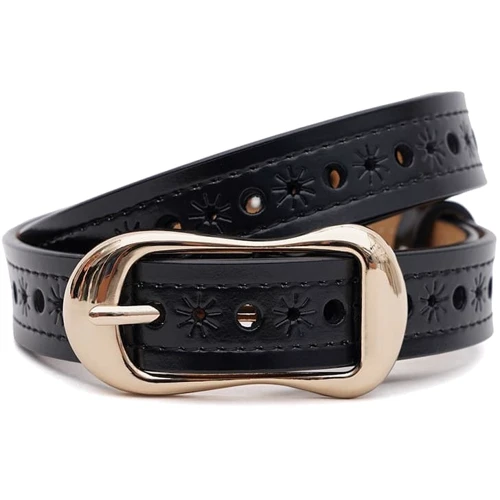 Женский ремень Borsa Leather черный (CV1ZK-019bl-black)