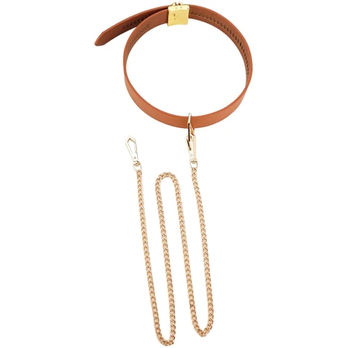 Ошейник с поводком LOCKINK Tied Collar with Leash Set - Brown
