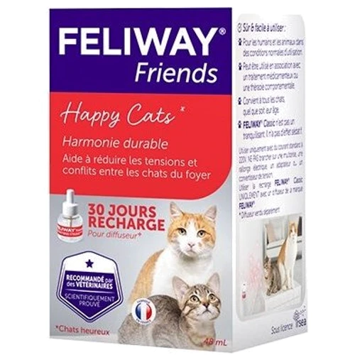 Сменный блок для диффузора Ceva Feliway Friends успокаивающее средство для кошек во время стресса при содержании нескольких кошек в помещении 48 мл (179,812