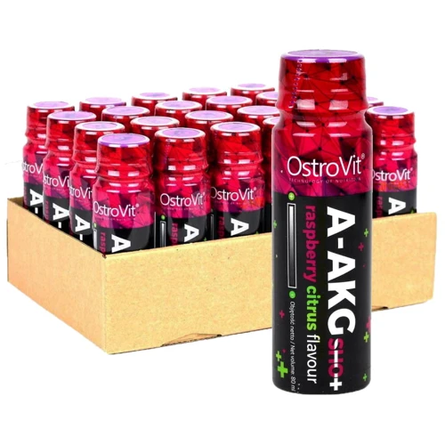Предтренировочный комплекс OstroVit AAKG Shot 24x80 ml Raspberry Citrus
