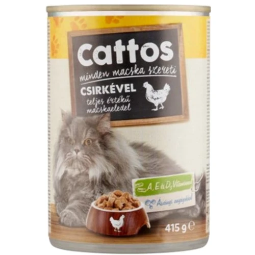 Влажный корм Cattos для взрослых кошек с с курицей 5х415 г (5999883273043): Тип Влажный корм