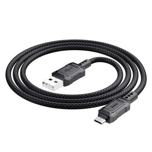 Кабель Hoco USB Cable to MicroUSB X94 Leader 2.4A 1m Black: Длина 1 м