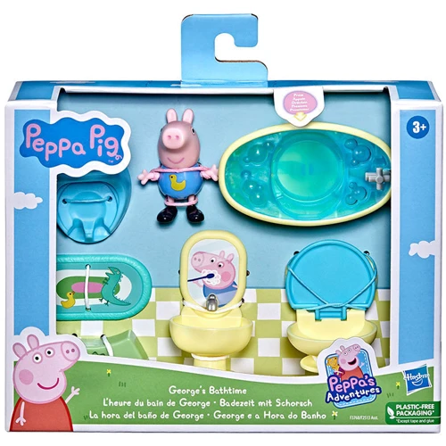Ігровий набір Peppa - Ванна кімната (меблі, фігурка Джорджа)