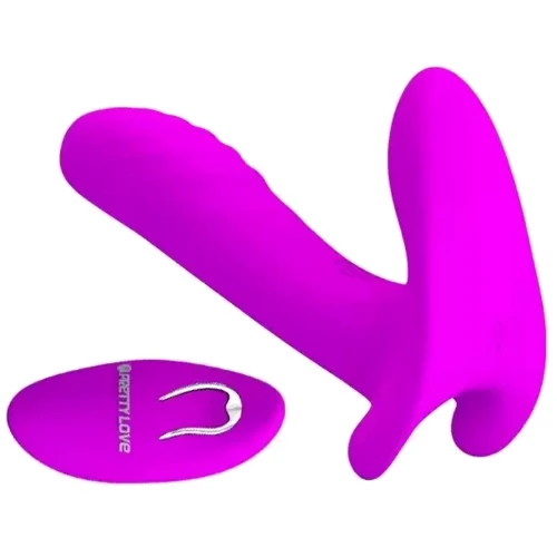 Вибробабочка с стимулятором клитора PRETTY LOVE - Remote Control Massager, BI-014850W