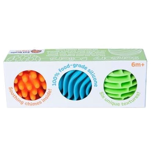 Прорізувач-брязкальце Сенсорні кулі Fat Brain Toys Sensory Rollers 3 шт. (F161ML): Виробник Fat Brain Toys