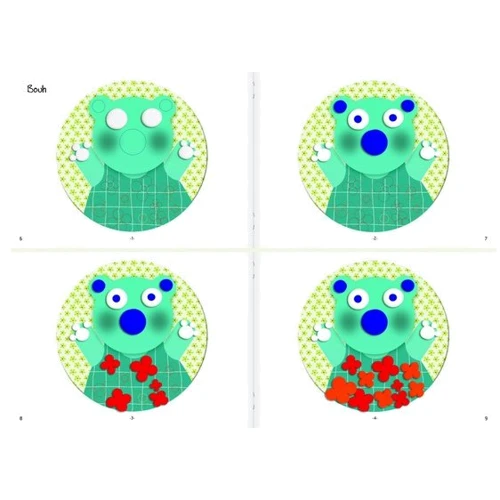 Художественный комплект Djeco Шарики и полосочки Мишка (DJ08914)