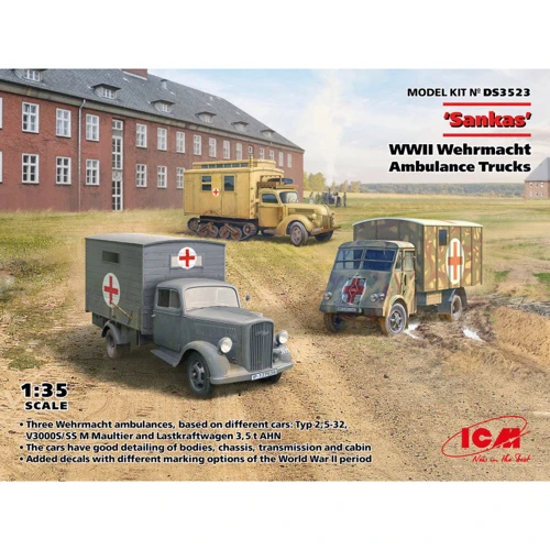 Грузовики скорой помощи ICM Sankas Вермахта времен Второй мировой войны ICMDS3523